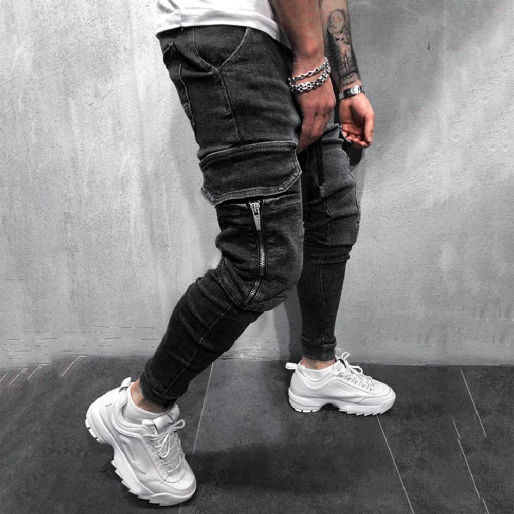 Urban Flex Skinny Cargo Jeans for Men